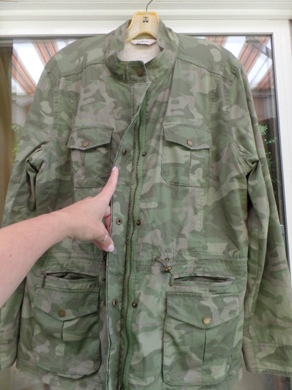 EUC LL Bean XL 18 20 Freeport Field Jacket Lined Camouflage Print Sherpa Lined - Picture 5 of 16